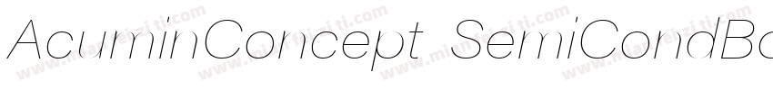 AcuminConcept SemiCondBold字体转换